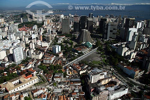  Assunto: Vista aérea da Lapa, no Centro da cidade do Rio de Janeiro / Local: Rio de Janeiro - RJ - Brasil / Data: 11/2009 