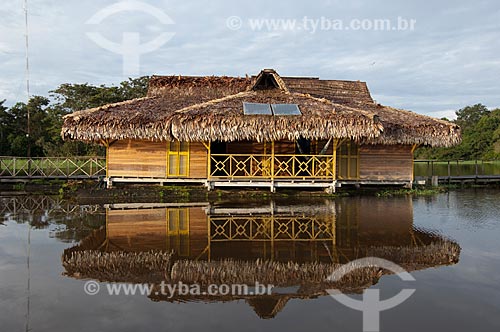  Assunto: Pousada Uacari, no lago Mamirauá, na Reserva de Desenvolvimento Sustentável Mamirauá  / Local:  Alvarães - Amazonas (AM) - Brasil  / Data: 09/03/2007 