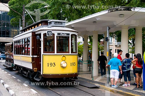  Assunto: Bonde para passeio turístico na cidade de Santos na Praça Mauá  / Local:  Santos - São Paulo - SP  / Data: 05/2010 