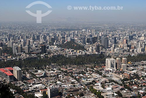  Assunto: Vista áerea de Cerro San Cristóbal / Local: Santiago - Chile - América do Sul / Data: 01/2011 