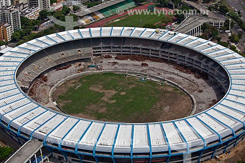  Assunto: Vista aérea do Estádio Jornalista Mário Filho (Maracanã) -  em obras preparatórias da Copa do Mundo de 2014  / Local: Rio de Janeiro (RJ) - Brasil / Data: 03/2011 