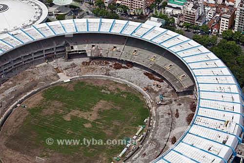  Assunto: Vista aérea do Estádio Jornalista Mário Filho (Maracanã) - em obras preparatórias da Copa do Mundo de 2014  / Local: Rio de Janeiro (RJ) - Brasil / Data: 03/2011 