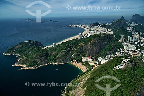  Assunto: Vista aérea da Praia Vermelha com Praia de Copacabana ao fundo / Local: Rio de Janeiro  -  RJ  -  Brasil / Data: 02/2011 