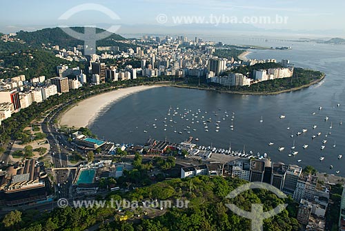  Assunto: Vista aérea da Enseada de Botafogo / Local: Rio de Janeiro  (RJ)  -  Brasil / Data: 11/2009 