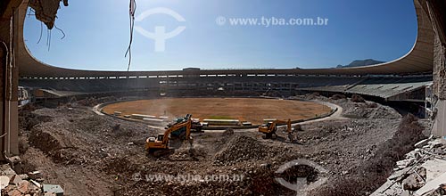  Assunto: Vista do Estádio Jornalista Mário Filho    (Maracanã) - em obras preparatórias da Copa do Mundo de 2014  / Local: Rio de Janeiro (RJ) - Brasil / Data: 02/2011 