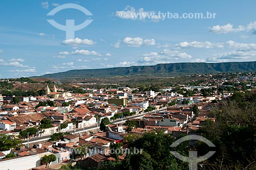  Assunto: Vista panorâmica da cidade com Chapada do Araripe ao fundo / Local: Crato - Ceará (CE) - Brasil / Data: 08/2010 