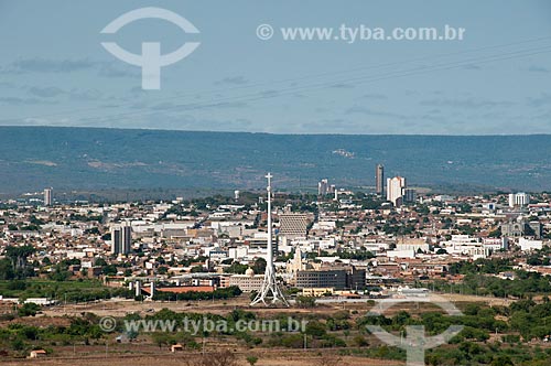  Assunto: Vista panorâmica da cidade com Chapada do Araripe ao fundo / Local: Juazeiro do Norte - Ceará (CE) - Brasil / Data: 08/2010 