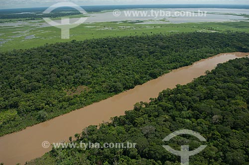  Assunto: Vista aérea de várzea de rio / Local: Departamento de Santa Cruz - Bolívia - América do Sul / Data: 03/2008 