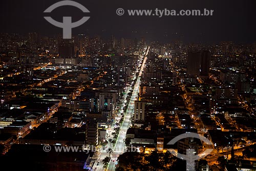  Assunto: Vista noturna da Avenida Ana Costa / Local: Santos - São Paulo (SP) - Brasil / Data: 08/2011  