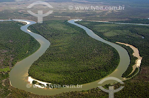  Assunto: Vista aérea do Rio Kuluene / Local: Querência - Mato Grosso (MT) - Brasil / Data: 07/2011 