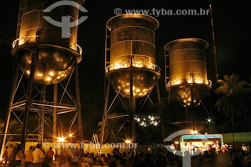  Assunto: Caixas dágua (As Três Marias) com iluminação noturna / Local: Porto Velho - Rondônia (RO) - Brasil / Data: 10/2006 