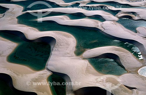  Assunto: Vista aérea do Parque Nacional dos Lençóis Maranhenses / Local: Barreirinhas - Maranhão (MA) - Brasil / Data: 01/2008 