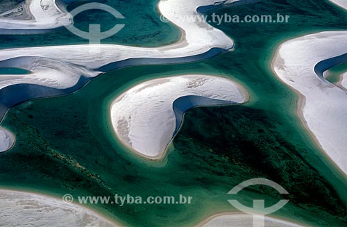  Assunto: Vista aérea do Parque Nacional dos Lençóis Maranhenses / Local: Barreirinhas - Maranhão (MA) - Brasil / Data: 01/2008 