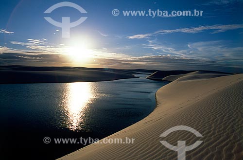  Assunto: Vista do Parque Nacional dos Lençóis Maranhenses / Local: Barreirinhas - Maranhão (MA) - Brasil / Data: 01/2008 