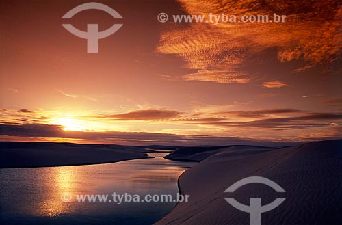  Assunto: Vista do Parque Nacional dos Lençóis Maranhenses / Local: Barreirinhas - Maranhão (MA) - Brasil / Data: 01/2008 