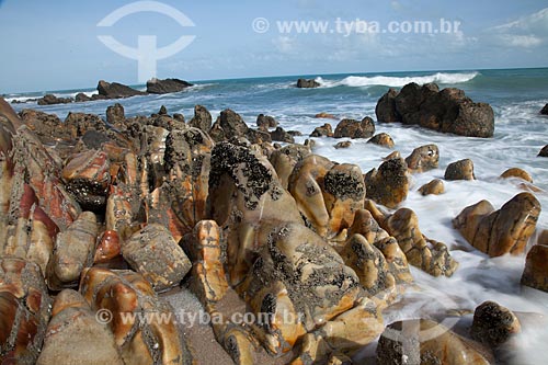  Assunto: Rochas na Praia de Jericoacoara / Local: Jijoca de Jericoacoara - Ceará (CE) - Brasil / Data: 11/2011 