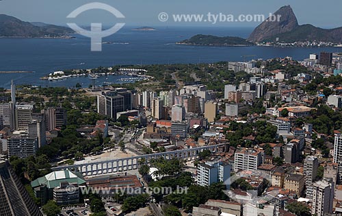  Assunto: Vista aérea do Centro do Rio de Janeiro com Pão de Açúcar ao fundo / Local: Centro - Rio de Janeiro (RJ) - Brasil / Data: 03/2012 