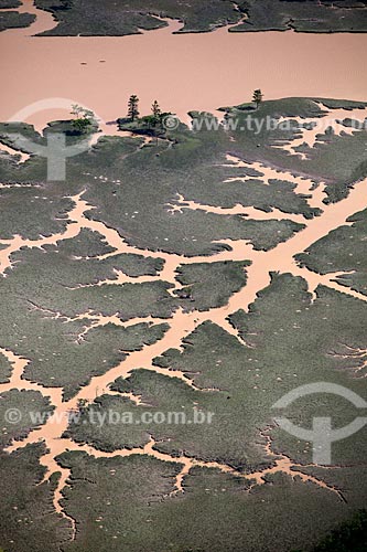  Assunto: Vista aérea da Ilha do Parazinho no arquipélago do Bailique / Local: Amapá (AP) - Brasil / Data: 04/2012 