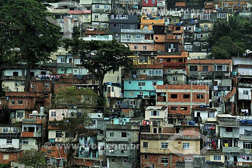  Assunto: Casas na favela do Vidigal / Local: Rio de Janeiro - Rio de Janeiro (RJ) - Brasil / Data: 09/2012 