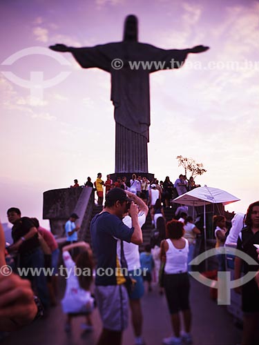  Assunto: Turistas no Cristo Redentor / Local: Rio de Janeiro (RJ) - Brasil / Data: 09/2007 