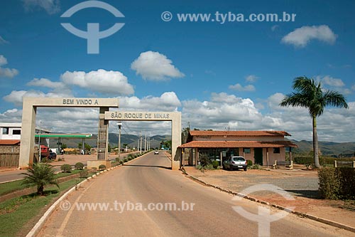  Assunto: Portal de entrada da cidade de São Roque de Minas / Local: São Roque de Minas - Minas Gerais (MG) - Brasil / Data: 10/2011 