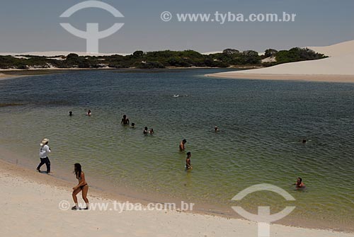  Assunto: Lagoa do Peixe no Parque Nacional dos Lençóis Maranhenses / Local: Barreirinhas - Maranhão (MA) - Brasil / Data: 09/2010 