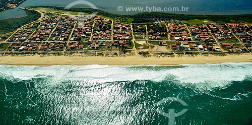  Assunto: Vista aérea de casas na Praia de Guaratiba / Local: Guaratiba - Maricá - Rio de Janeiro (RJ) - Brasil / Data: 07/2010 