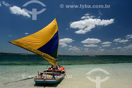  Assunto: Jangada na Lagoa do Paraíso / Local: Jijoca de Jericoacoara - Ceará (CE) - Brasil / Data: 09/2012 