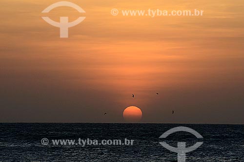  Assunto: Pôr do sol na Praia de Jericoacoara / Local: Jijoca de Jericoacoara - Ceará (CE) - Brasil / Data: 09/2012 