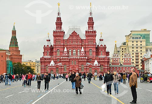  Assunto: Vista geral da Praça Vermelha com o Museu Histórico do Estado da Rússia no fundo / Local: Moscou - Rússia - Europa / Data: 09/2010 