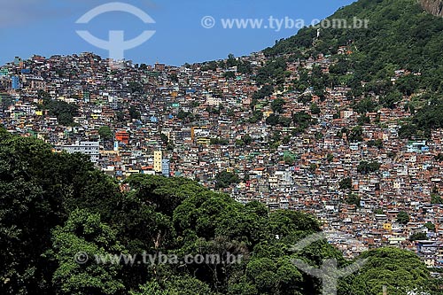  Assunto: Vista da favela da Rocinha / Local: São Conrado - Rio de Janeiro (RJ) - Brasil / Data: 12/2012 