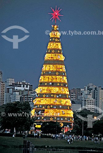  Assunto: Árvore de natal no Parque do Ibirapuera / Local: Ibirapuera - São Paulo (SP) - Brasil / Data: 12/2007 