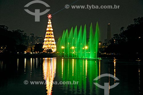  Assunto: Árvore de natal no Parque do Ibirapuera / Local: Ibirapuera - São Paulo (SP) - Brasil / Data: 12/2007 