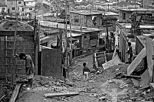  Assunto: Casas na favela de Heliópolis / Local: Cidade Nova Heliópolis - São Paulo (SP) - Brasil / Data: 1992 