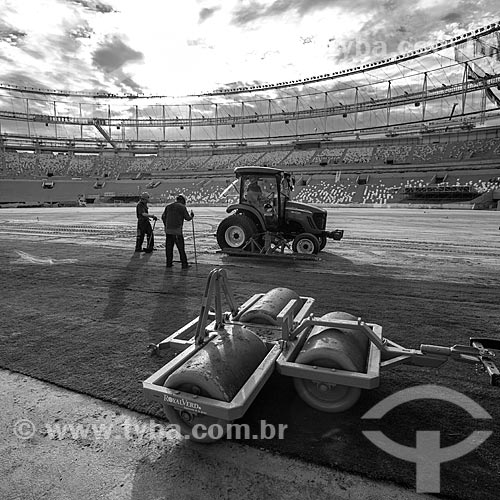  Assunto: Reforma do Estádio Jornalista Mário Filho - também conhecido como Maracanã - instalação do gramado / Local: Maracanã - Rio de Janeiro (RJ) - Brasil / Data: 03/2013 