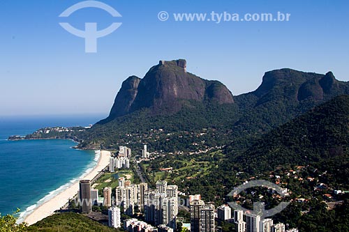  Assunto: Vista de São Conrado com Pedra da Gávea ao fundo / Local: São Conrado - Rio de Janeiro (RJ) - Brasil / Data: 07/2013 