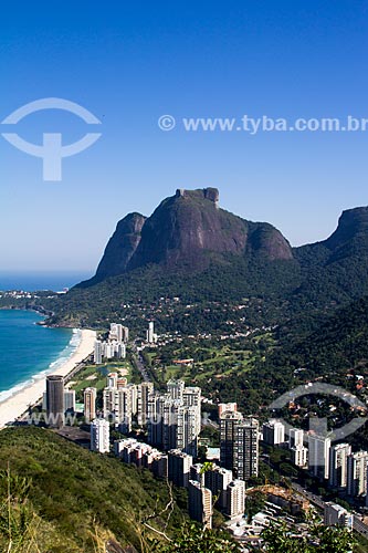  Assunto: Vista de São Conrado com Pedra da Gávea ao fundo / Local: São Conrado - Rio de Janeiro (RJ) - Brasil / Data: 07/2013 