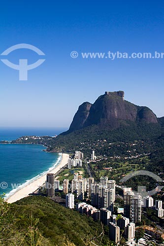  Assunto: Vista de São Conrado com Pedra da Gávea ao fundo / Local: São Conrado - Rio de Janeiro (RJ) - Brasil / Data: 07/2013 