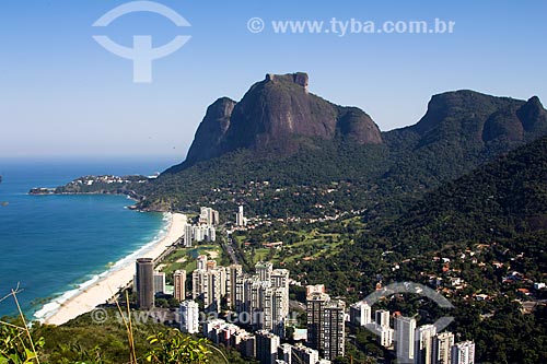  Assunto: Vista de São Conrado com Pedra da Gávea ao fundo / Local: São Conrado - Rio de Janeiro (RJ) - Brasil / Data: 07/2013 