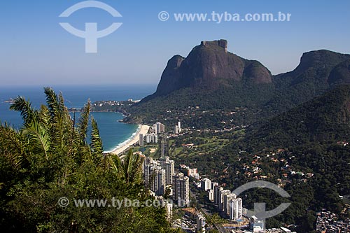  Assunto: Vista de São Conrado com Pedra da Gávea ao fundo / Local: São Conrado - Rio de Janeiro (RJ) - Brasil / Data: 07/2013 