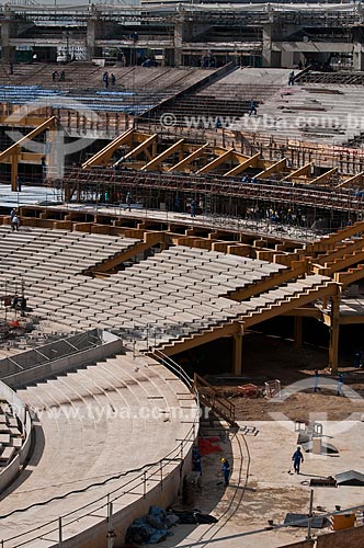  Assunto: Reforma do Estádio Jornalista Mário Filho - também conhecido como Maracanã - construção das arquibancadas / Local: Maracanã - Rio de Janeiro (RJ) - Brasil / Data: 01/2013 