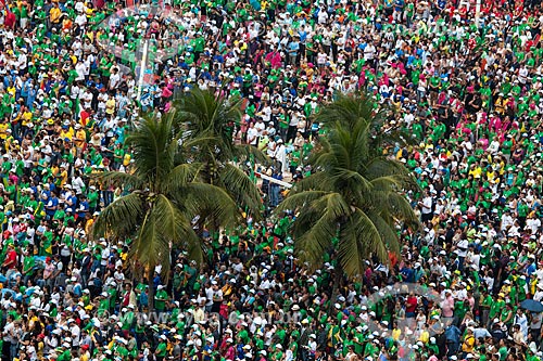  Assunto: Peregrinos na Praia de Copacabana durante a Jornada Mundial da Juventude (JMJ) / Local: Copacabana - Rio de Janeiro (RJ) - Brasil / Data: 07/2013 