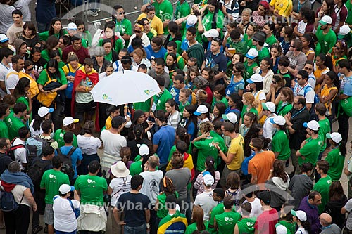  Assunto: Fila para receber a comunhão durante a Jornada Mundial da Juventude (JMJ) / Local: Copacabana - Rio de Janeiro (RJ) - Brasil / Data: 07/2013 