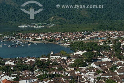  Assunto: Foto aérea do centro histórico de Paraty / Local: Paraty - Rio de Janeiro (RJ) - Brasil / Data: 04/2011 