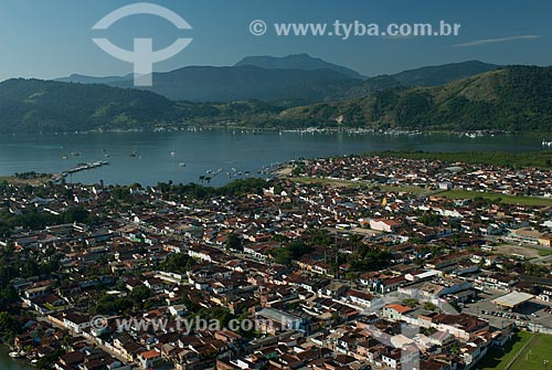  Assunto: Foto aérea do centro histórico de Paraty / Local: Paraty - Rio de Janeiro (RJ) - Brasil / Data: 04/2011 