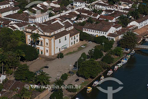  Assunto: Foto aérea da Igreja de Nossa Senhora dos Remédios (1873) / Local: Paraty - Rio de Janeiro (RJ) - Brasil / Data: 04/2011 