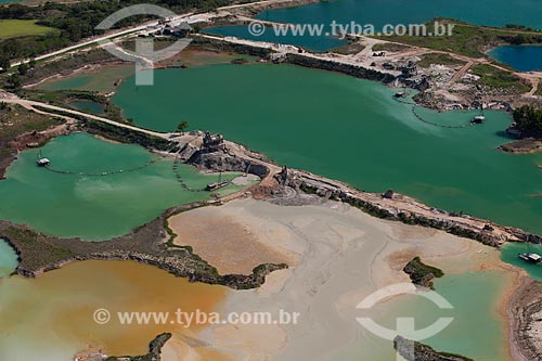  Assunto: Foto aérea de área de extração de areia / Local: Seropédica - Rio de Janeiro (RJ) - Brasil / Data: 04/2011 