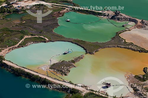  Assunto: Foto aérea de área de extração de areia / Local: Seropédica - Rio de Janeiro (RJ) - Brasil / Data: 04/2011 