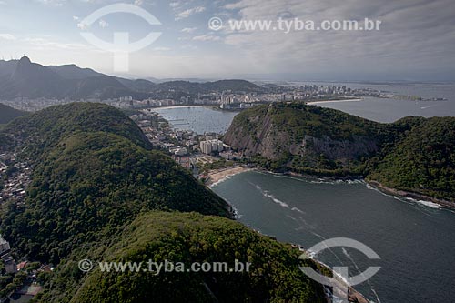  Assunto: Foto aérea da Praia Vermelha / Local: Urca - Rio de Janeiro (RJ) - Brasil / Data: 04/2011 