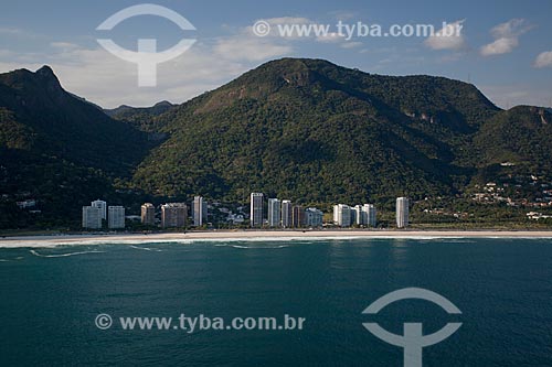  Assunto: Foto aérea da Praia de São Conrado / Local: Vidigal - Rio de Janeiro (RJ) - Brasil / Data: 04/2011 